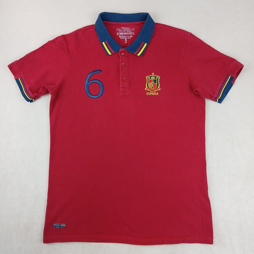 Quest Spain España Small Mens Polo Shirt Rugby 19x25